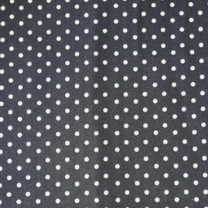 100% Cotton Black And Cream Dots