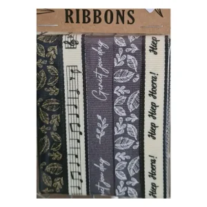 5-x-1m-CreamBlack-Grey-Ribbons