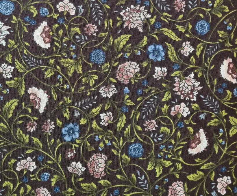 Dark-Brown-With-Flowers