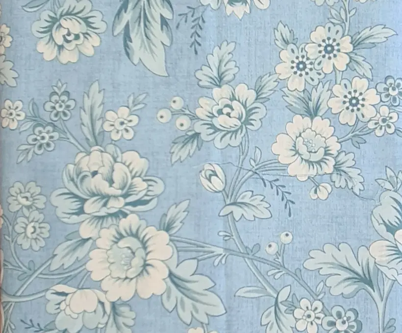 Light Blue With Flowers